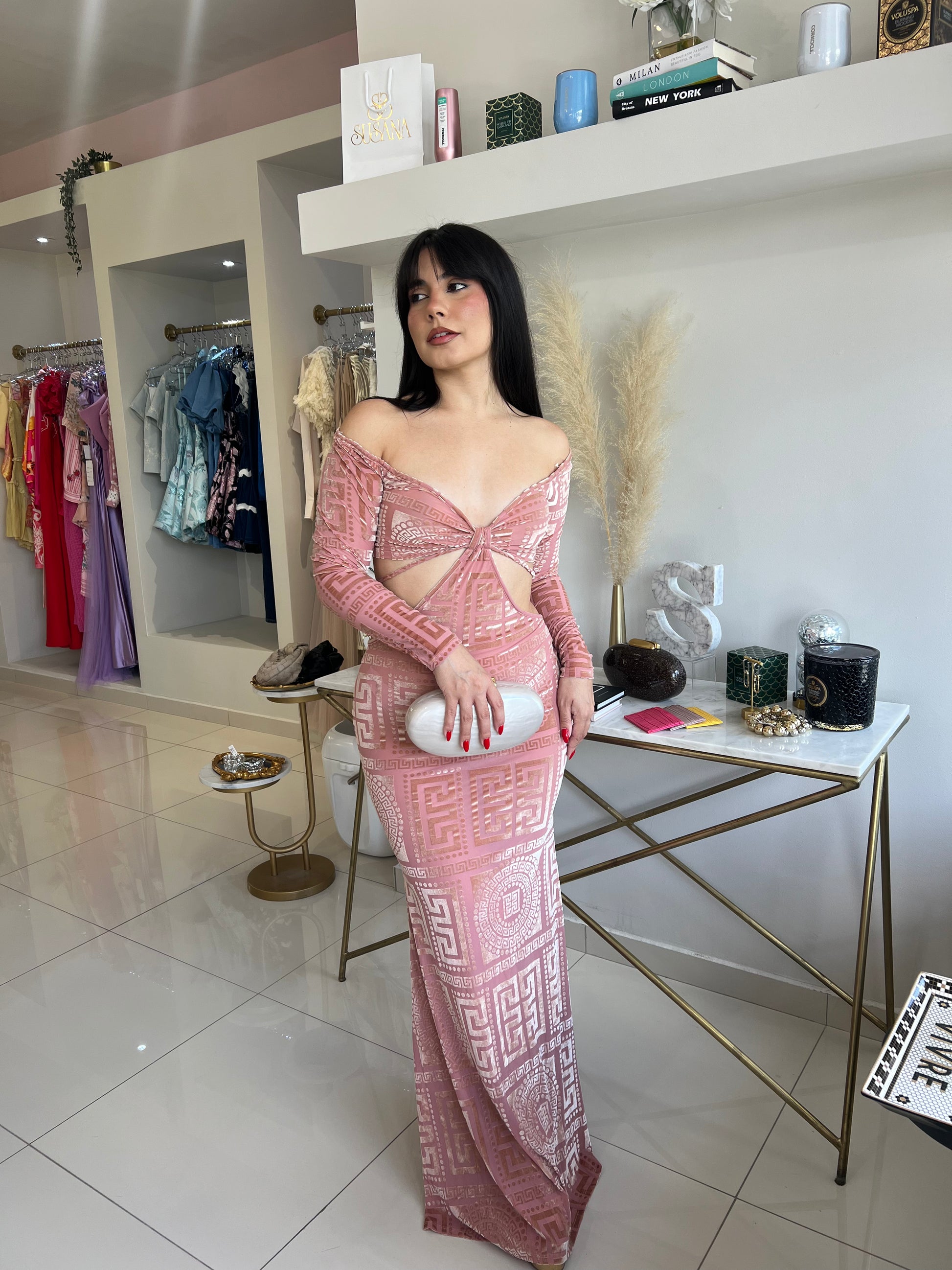 ROSE VELVET MAXI DRESS – Susana Boutique